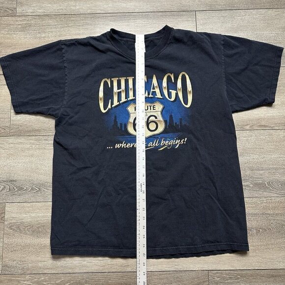 Vintage 90s Chicago T Shirt Size XL Route 66 Sun Faded Grunge 1997 - Picture 6 of 6